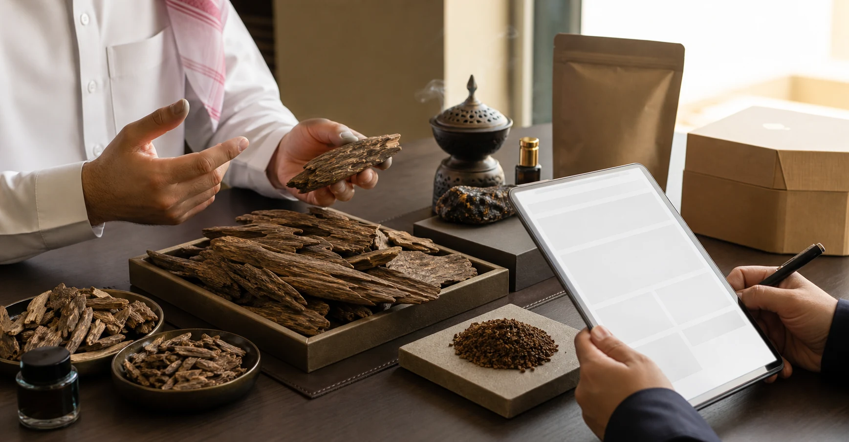 رقائق العود ومنتجات عود تشي تشن المرتبطة بالإنتاج في مدينة ماومينغ بالصين