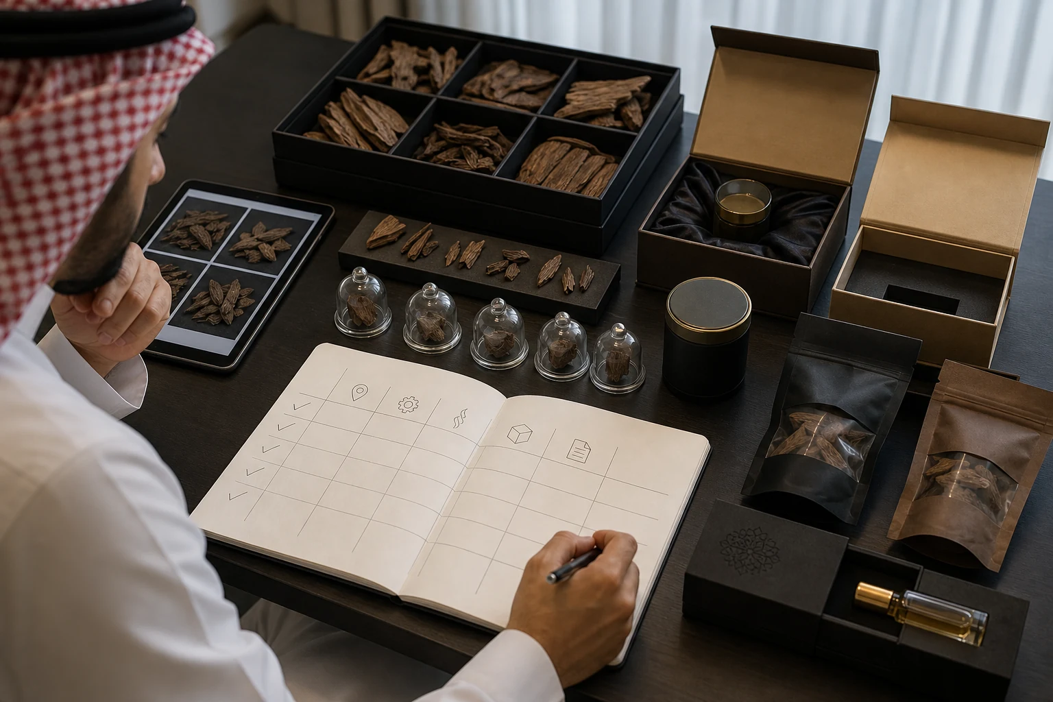 رقائق العود ومنتجات العود من Qichenoud بعبوات قابلة للتخصيص للمشترين من الشركات
